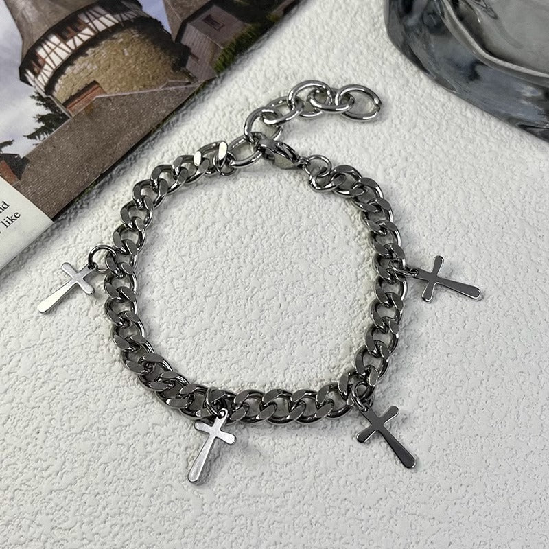 Hip Hop Versatile Vintage Cross Cuban Bracelet