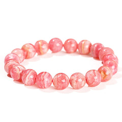 Delicate Rhodochrosite Bead Bracelet