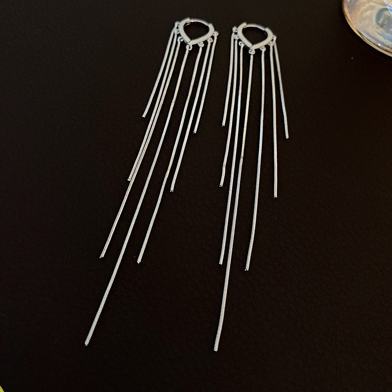 Long Chain Fringed Earrings