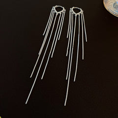 Long Chain Fringed Earrings