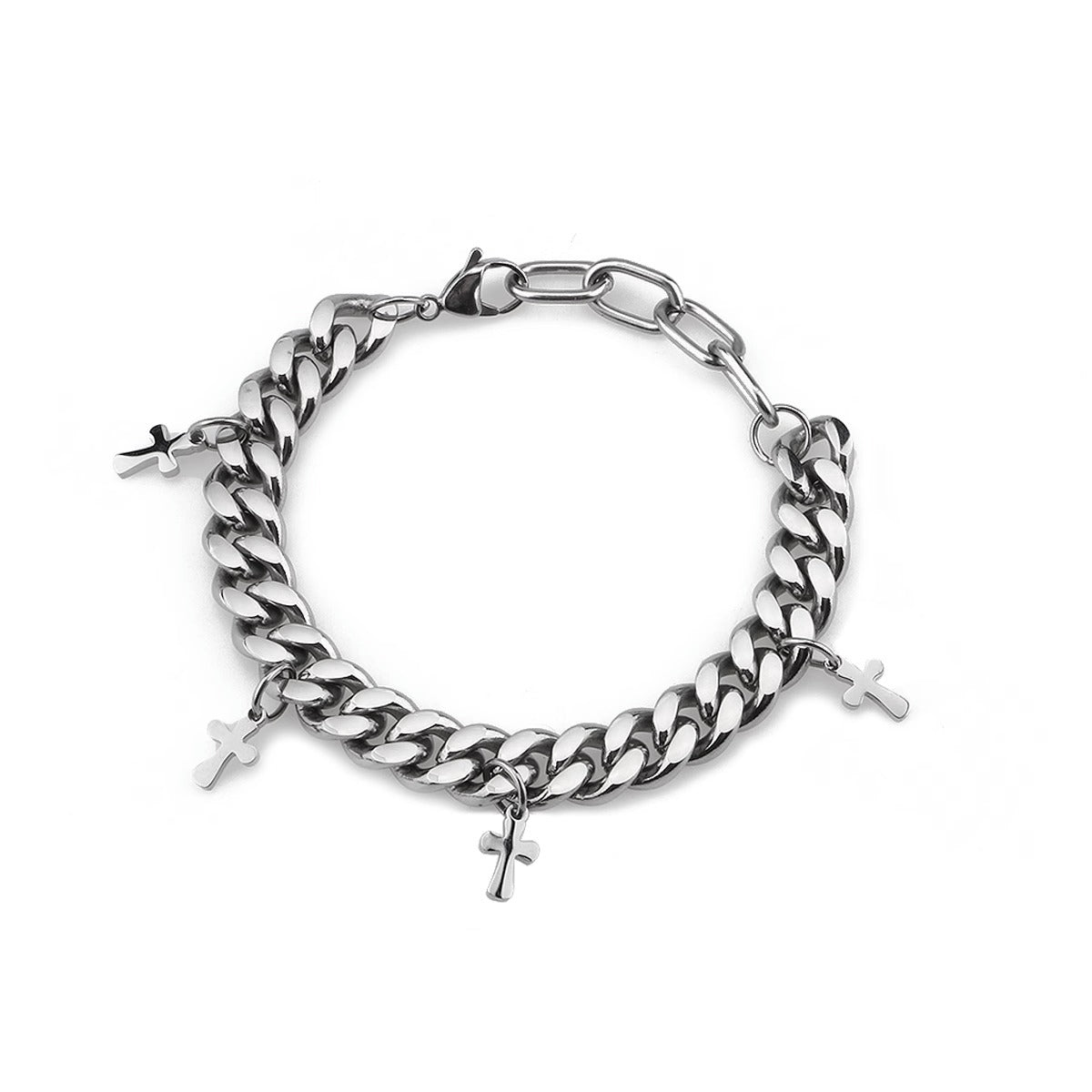 Hip Hop Versatile Vintage Cross Cuban Bracelet