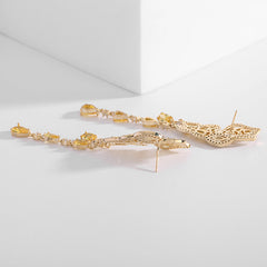 Butterfly Water Drop Fringed Earrings