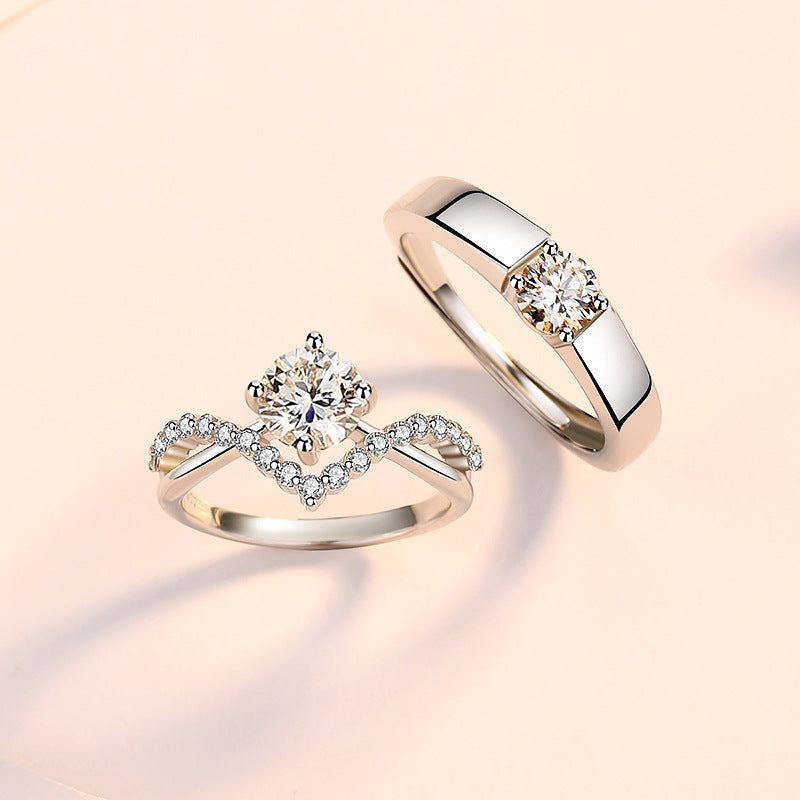 Crowning Love Couple Rings