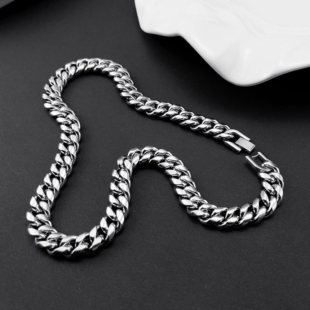 Titanium Steel Cuban Chain Necklace