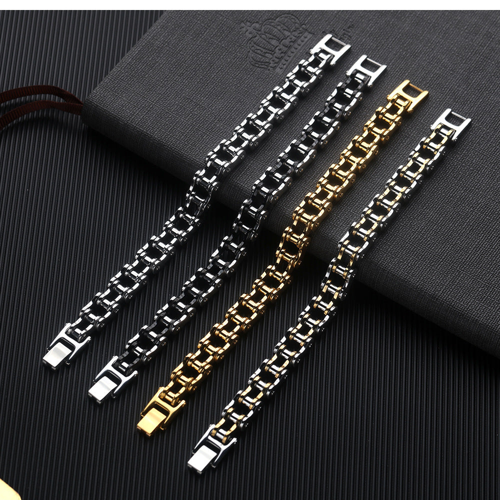 Rock personality locomotive chain bracelet