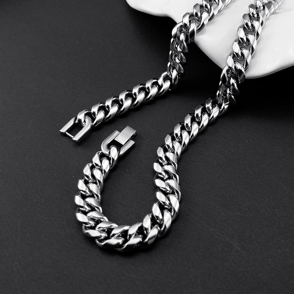 Titanium Steel Cuban Chain Necklace