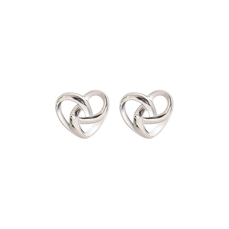 Personality interwoven love stud earrings