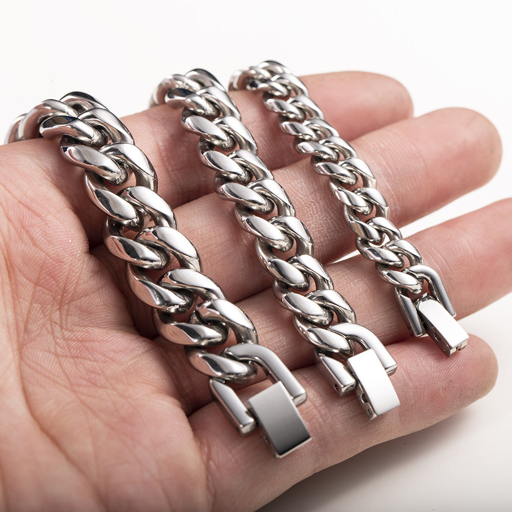 Titanium Steel Cuban Chain Necklace