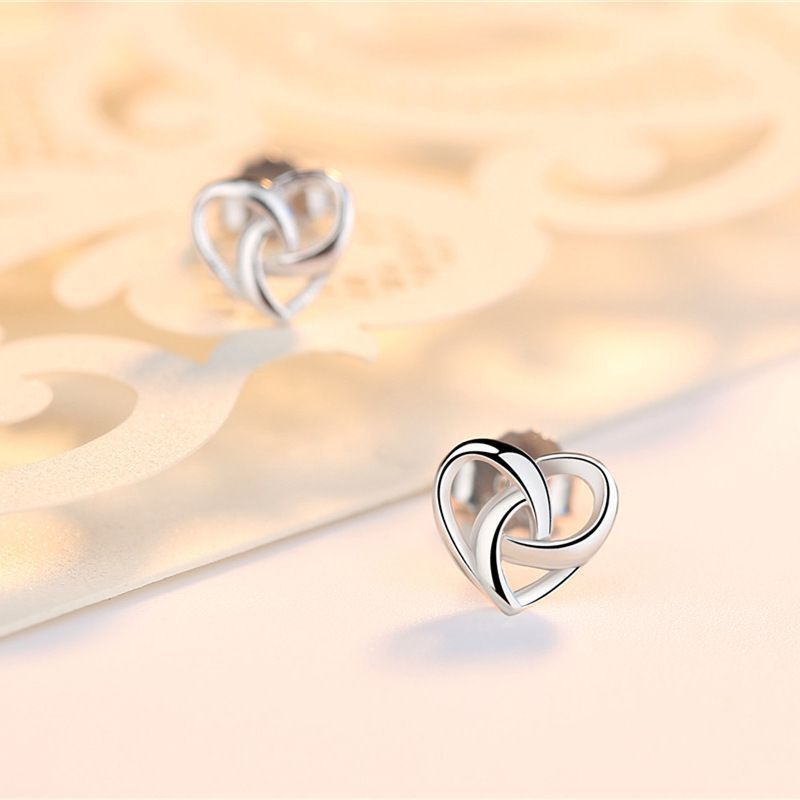 Personality interwoven love stud earrings