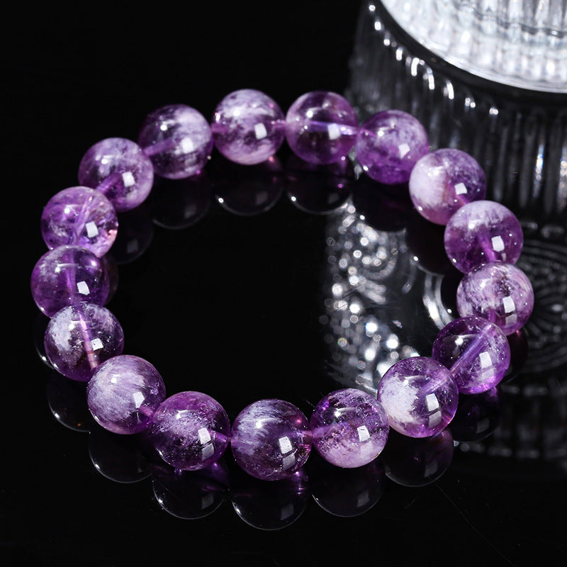 5A Natural Purple Rutilated Quartz Bracelet