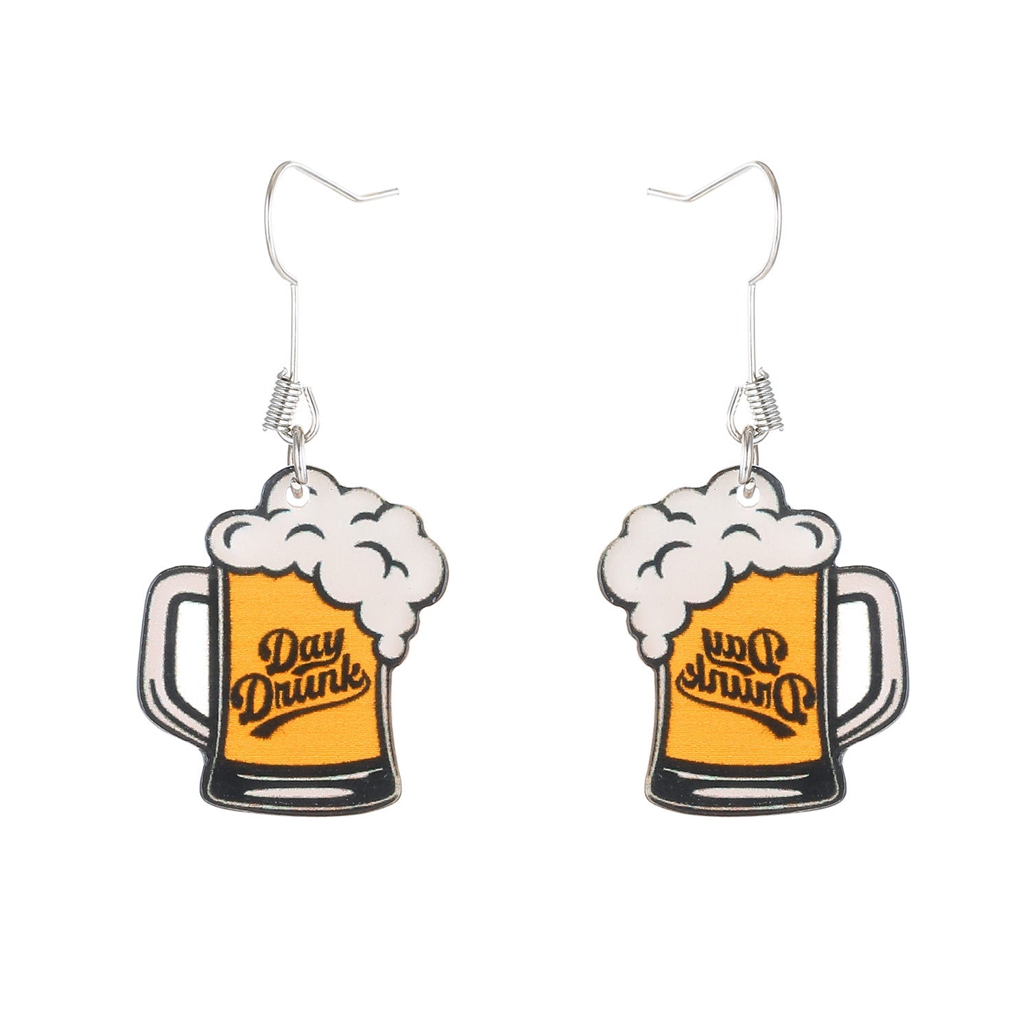 Beer Mug Simulation Earrings