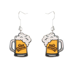 Beer Mug Simulation Earrings