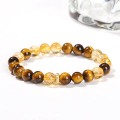 5A Natural Tiger Eye & Yellow Citrine Bracelet
