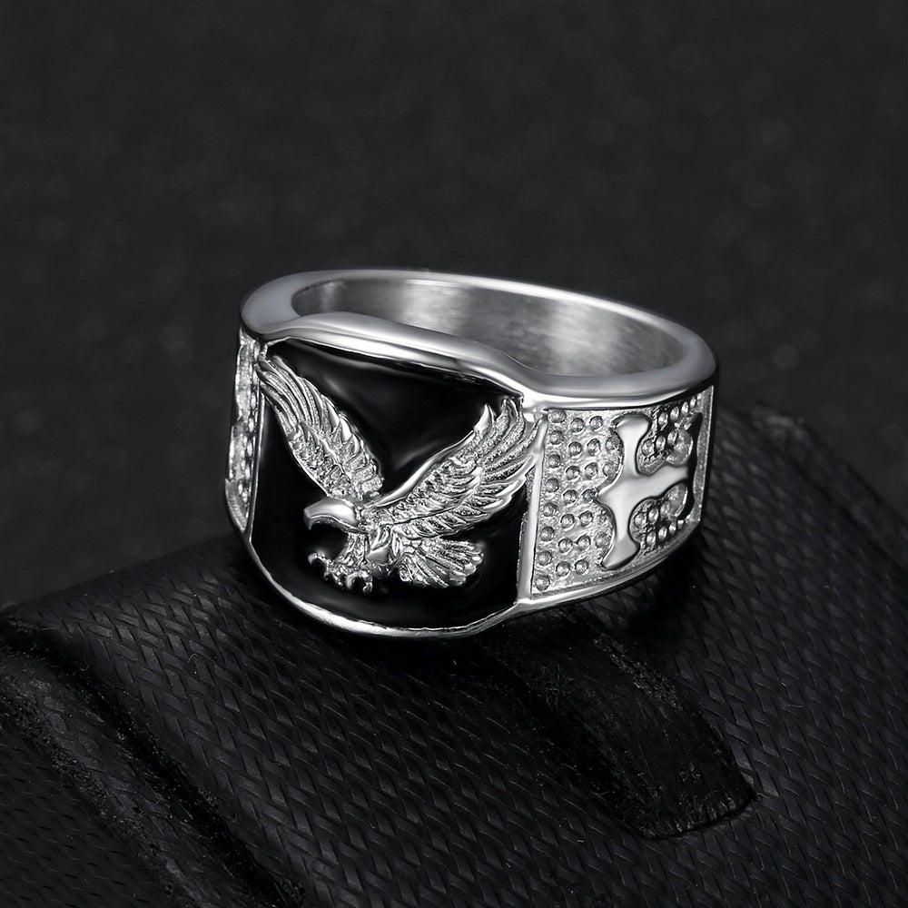 Spread Your Wings and Fly Eagle Domineering Men's Ring