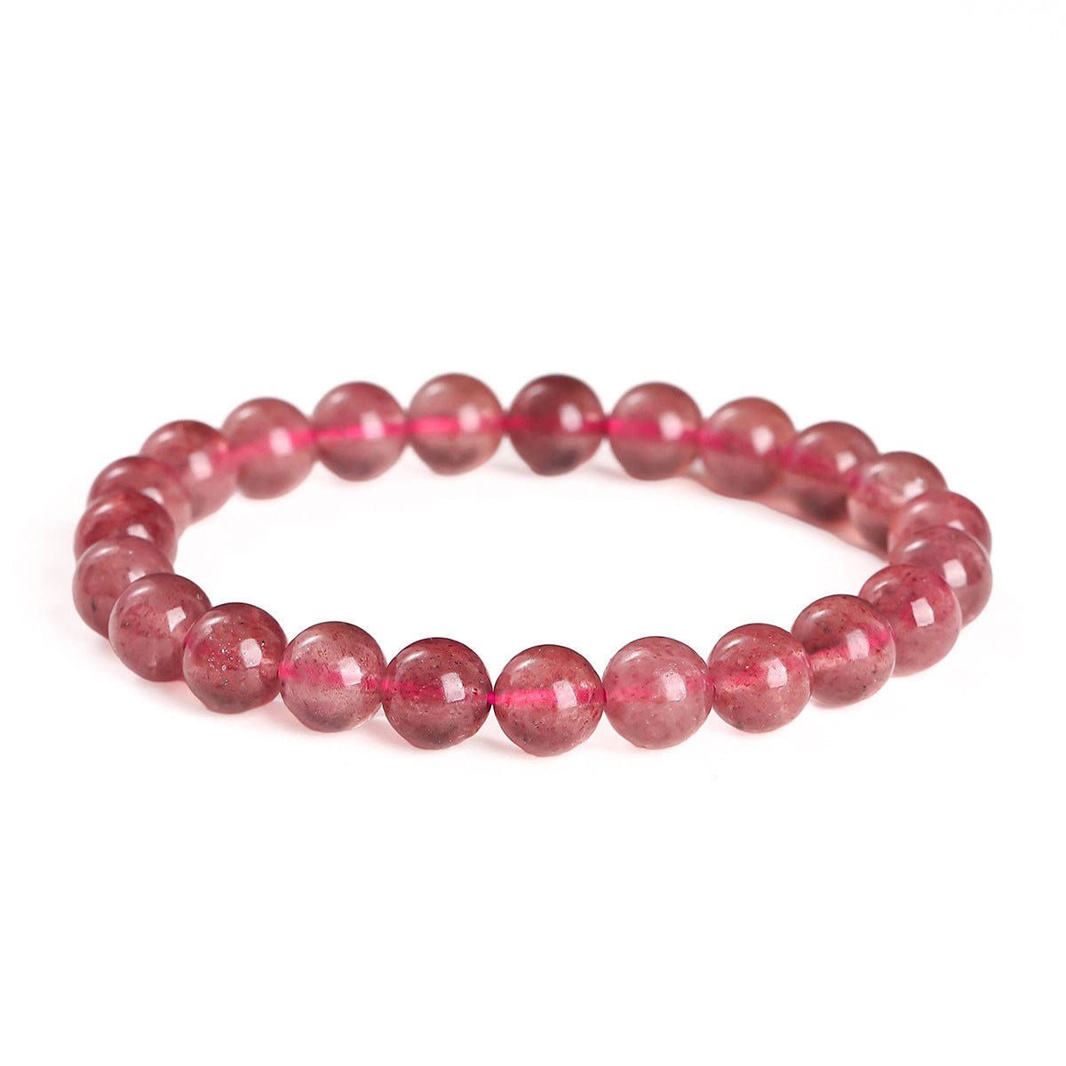 Natural Ice Strawberry Quartz Bracelet