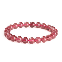 Natural Ice Strawberry Quartz Bracelet