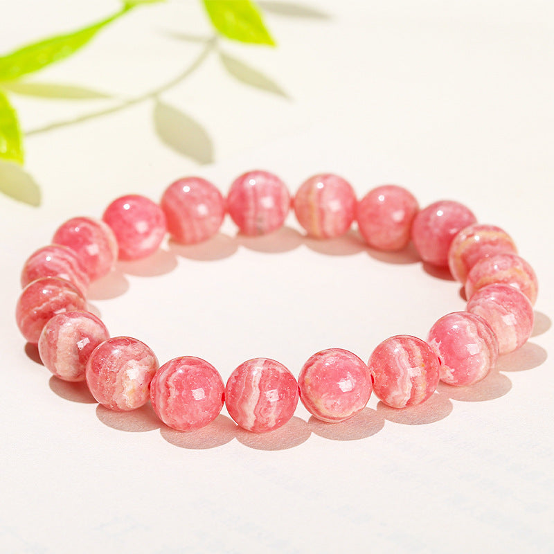 Delicate Rhodochrosite Bead Bracelet