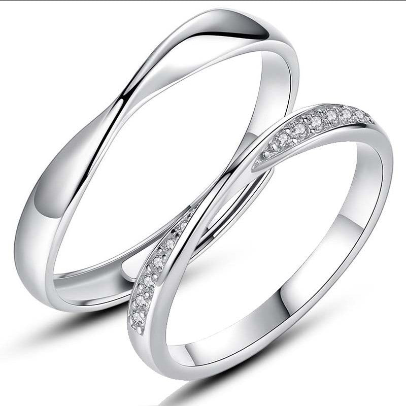Simple Stylish Couple Open Ring