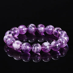 5A Natural Purple Rutilated Quartz Bracelet
