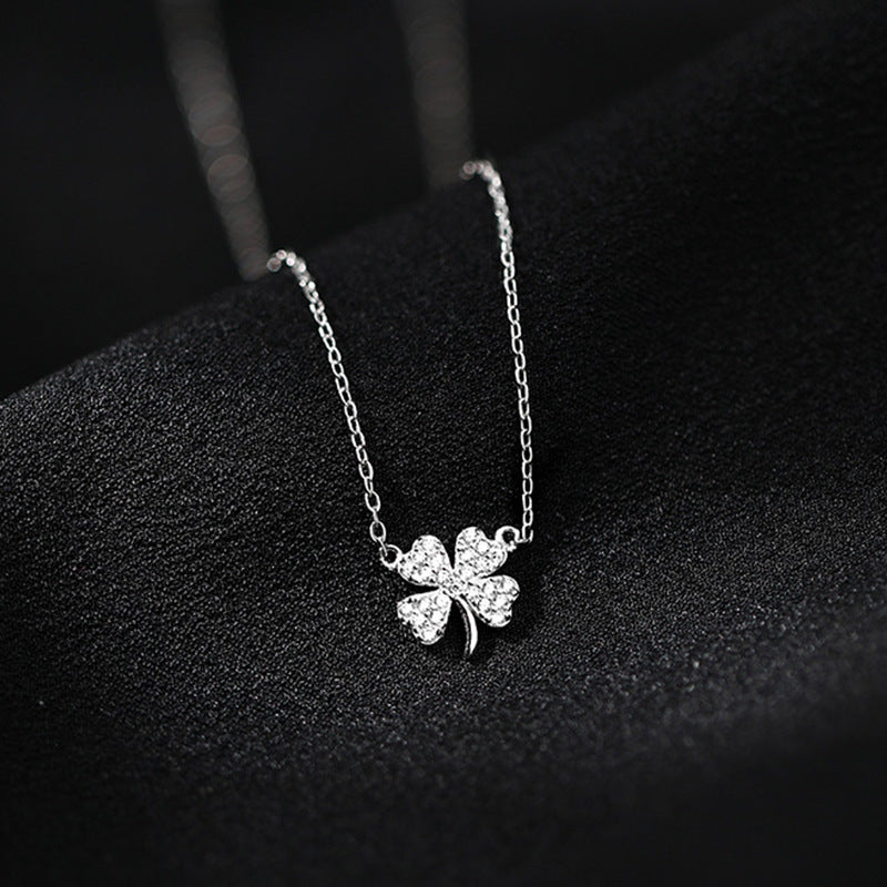 Lucky Leaf Pendant Four Leaf Clover Necklace