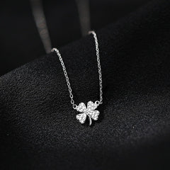 Lucky Leaf Four-Leaf Clover Pendant Necklace