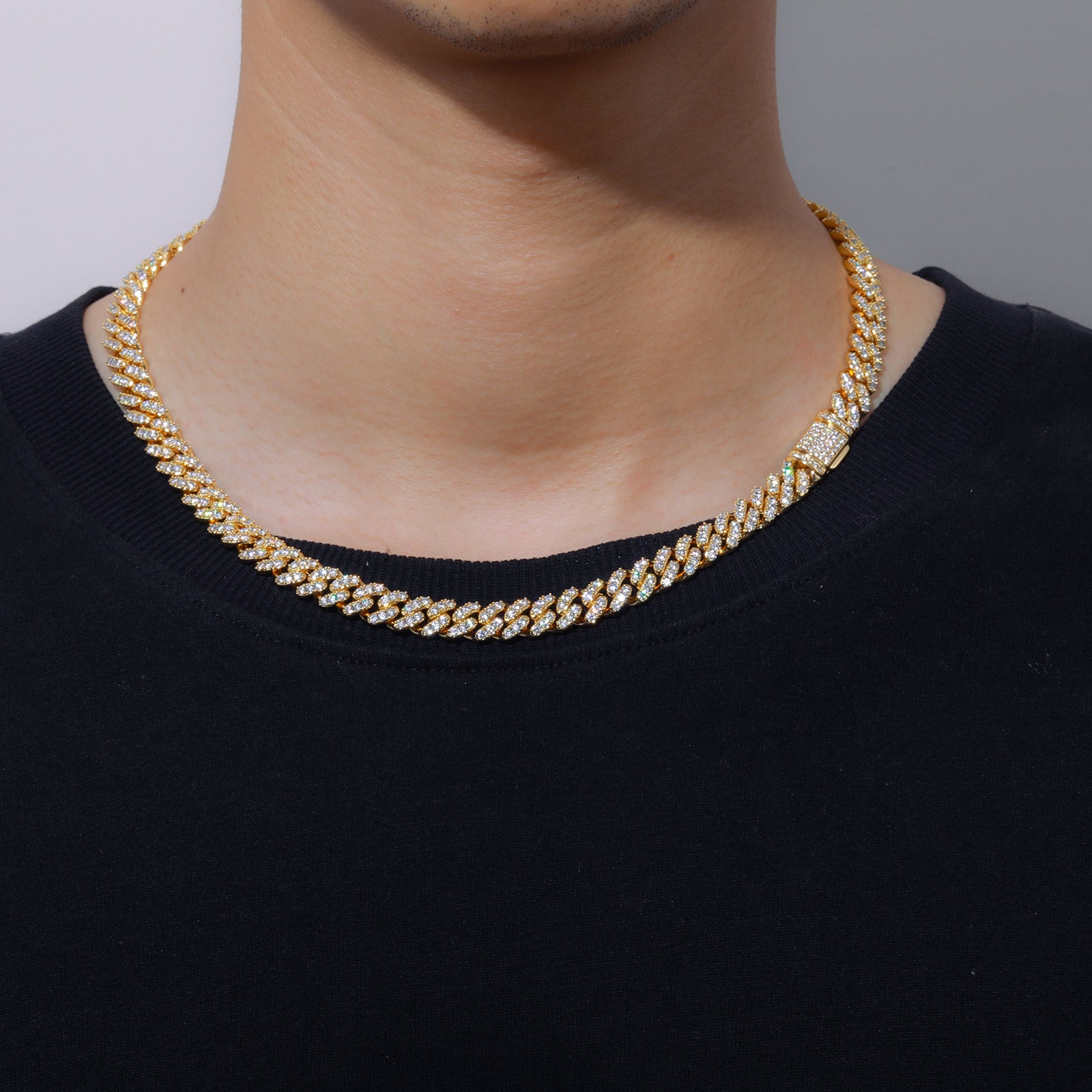 8mm Single Row Zircon Hip Hop Necklace