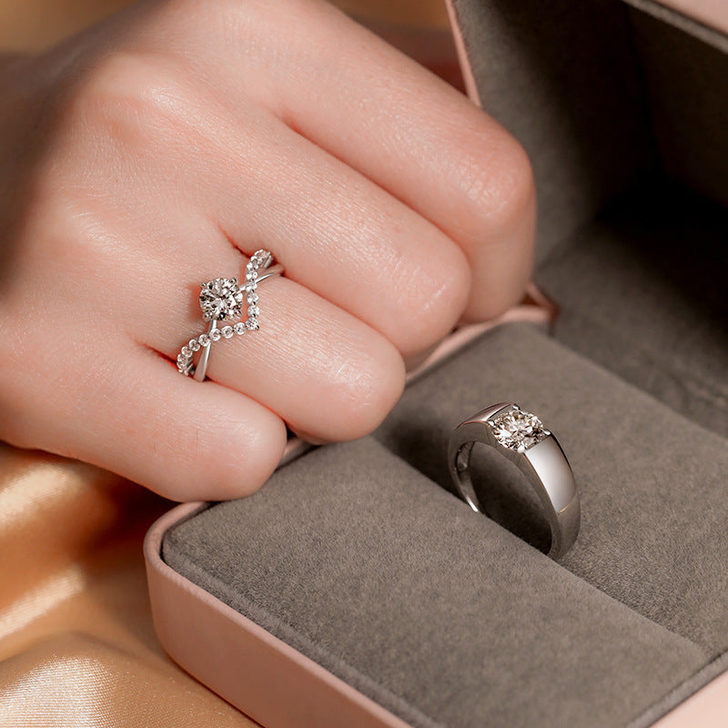 Crowning Love Couple Rings