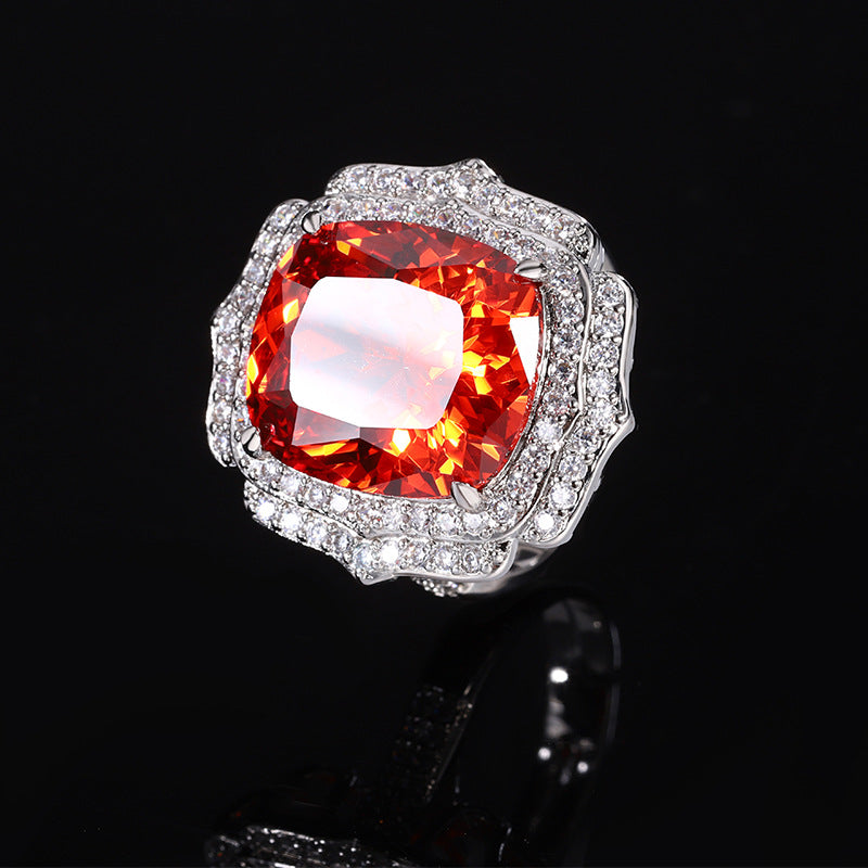 Bird’s Nest Cut Colorful Gemstone Ring