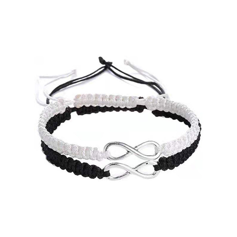 Simple 8-character braided adjustable bracelet