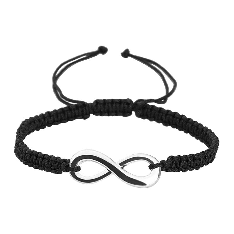 Simple 8-character braided adjustable bracelet