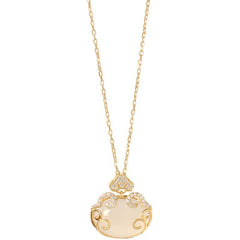 Chalcedony Long Life Lock Necklace