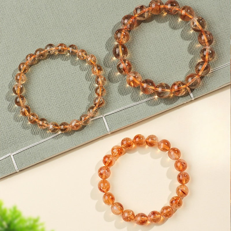 Stylish Natural Citrine Crystal Point Bracelet