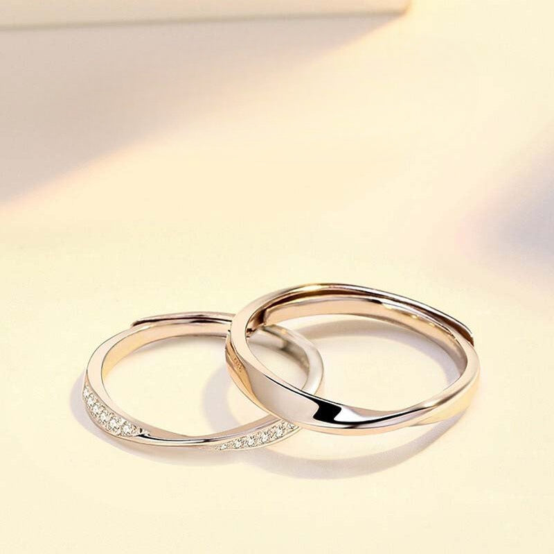 Simple and stylish couple open ring