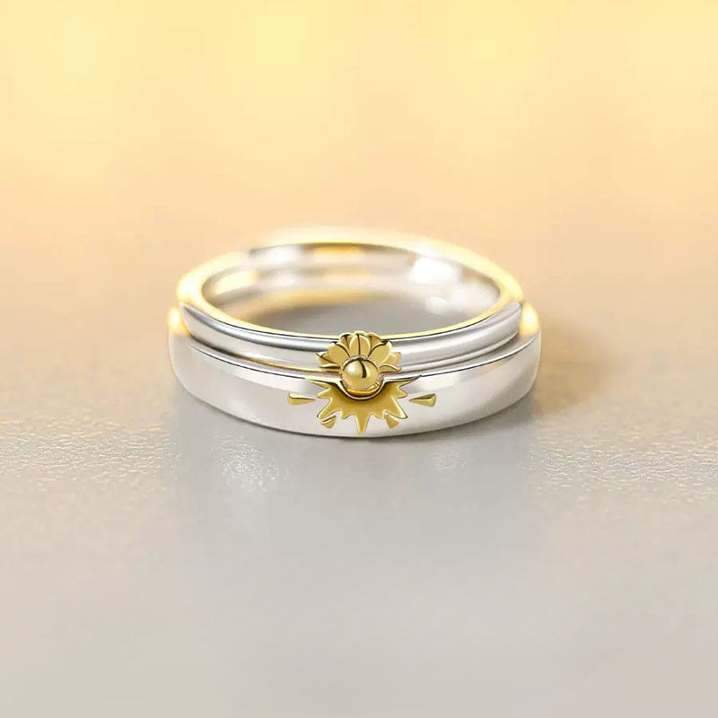 Sunflower couple ring