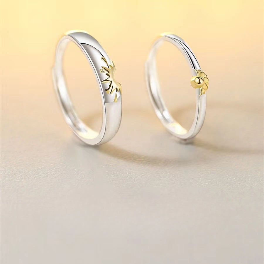 Sunflower couple ring