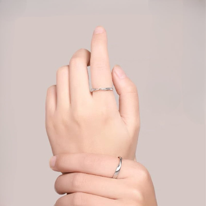 Simple and stylish couple open ring