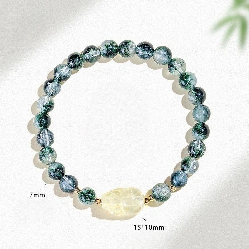 Wealth Guardian Green Phantom Quartz Bracelet