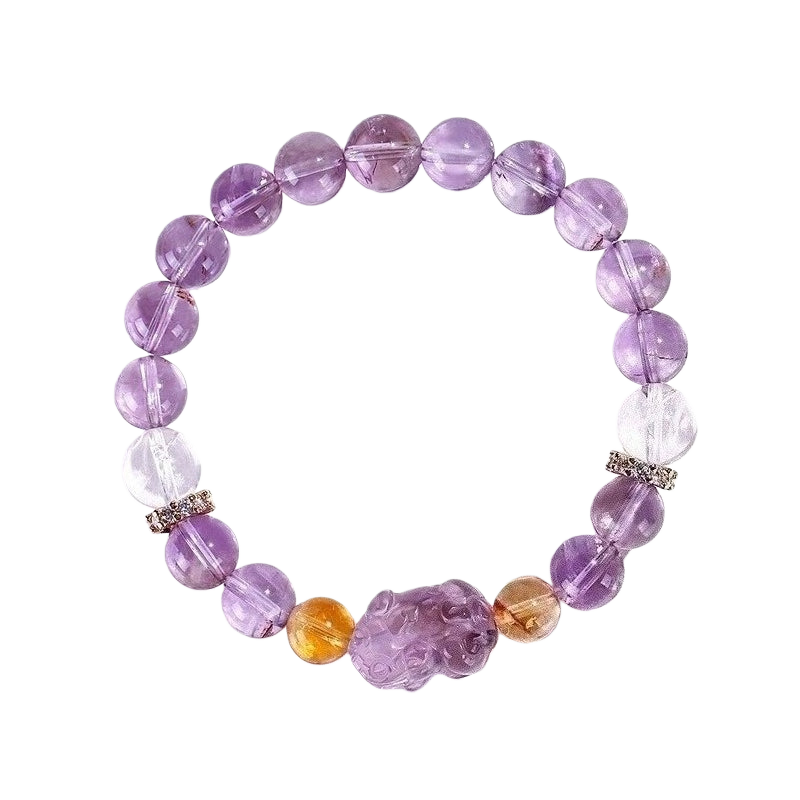Bolivian Amethyst Beaded Bracelet