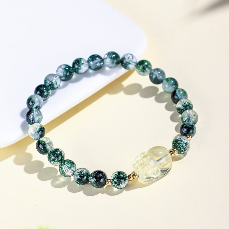 Wealth Guardian Green Phantom Quartz Bracelet