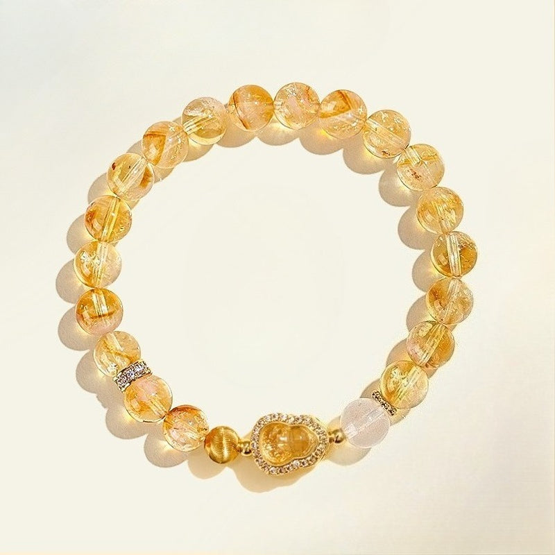 Fashion Yellow Citrine Gourd Bracelet