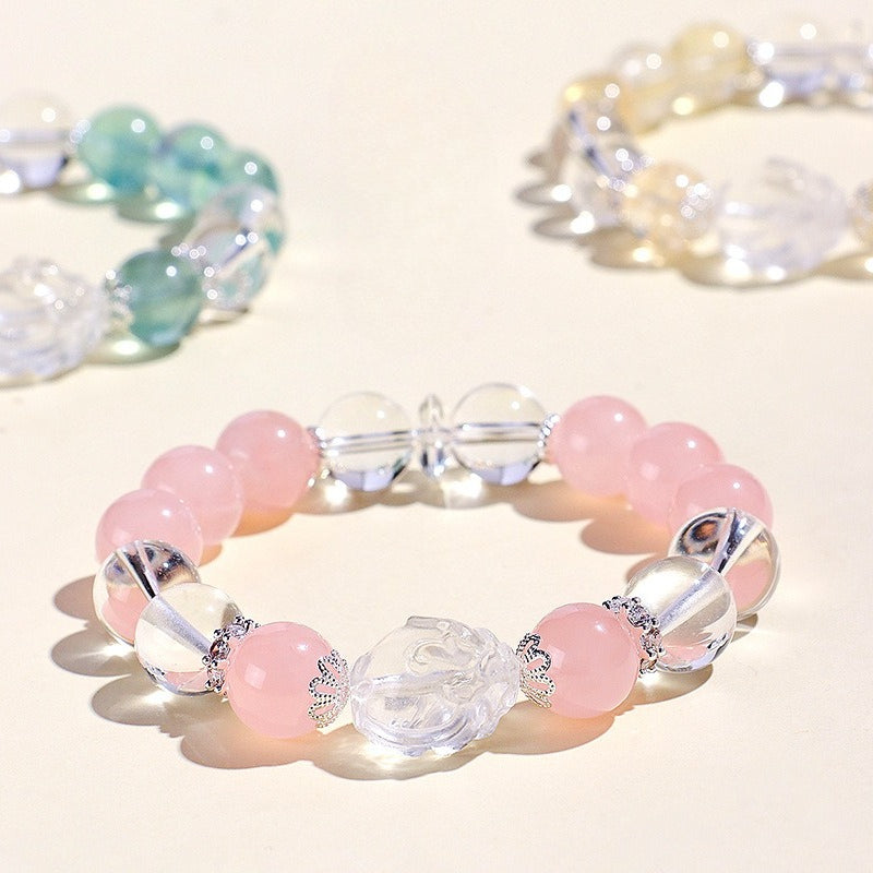 Natural Crystal Dragon Turtle Bracelet