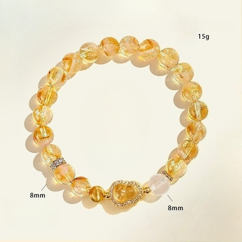 Fashion Yellow Citrine Gourd Bracelet